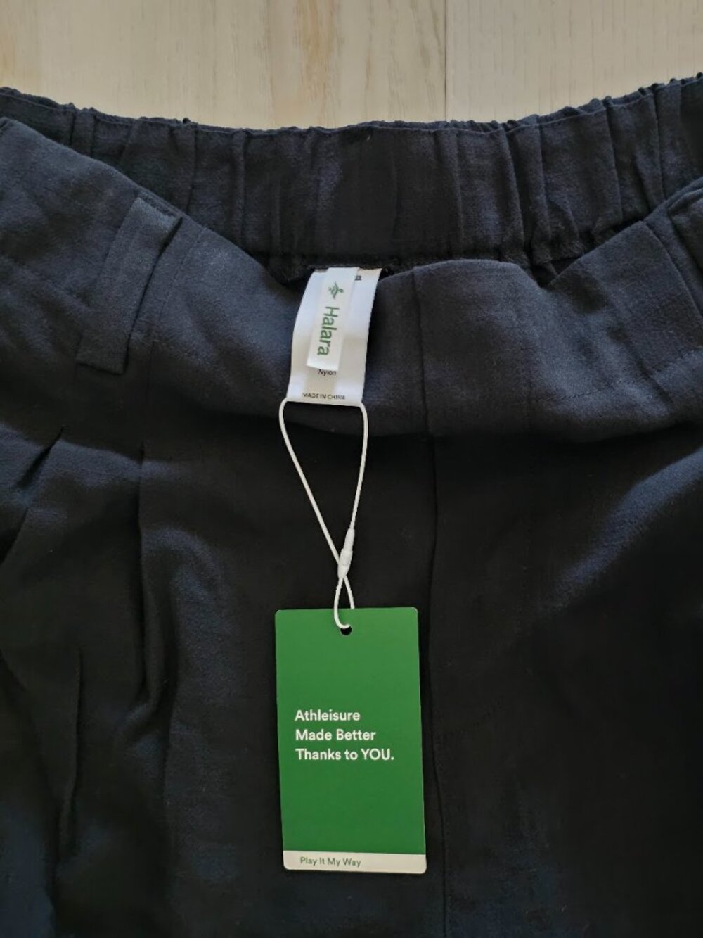 Halara Flex High Waisted Pleated Wide Leg Work Trousers Pants Black XL Tall - Picture 3 of 10